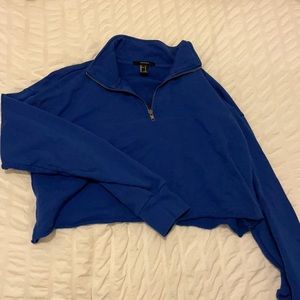 Blue cropped sweater